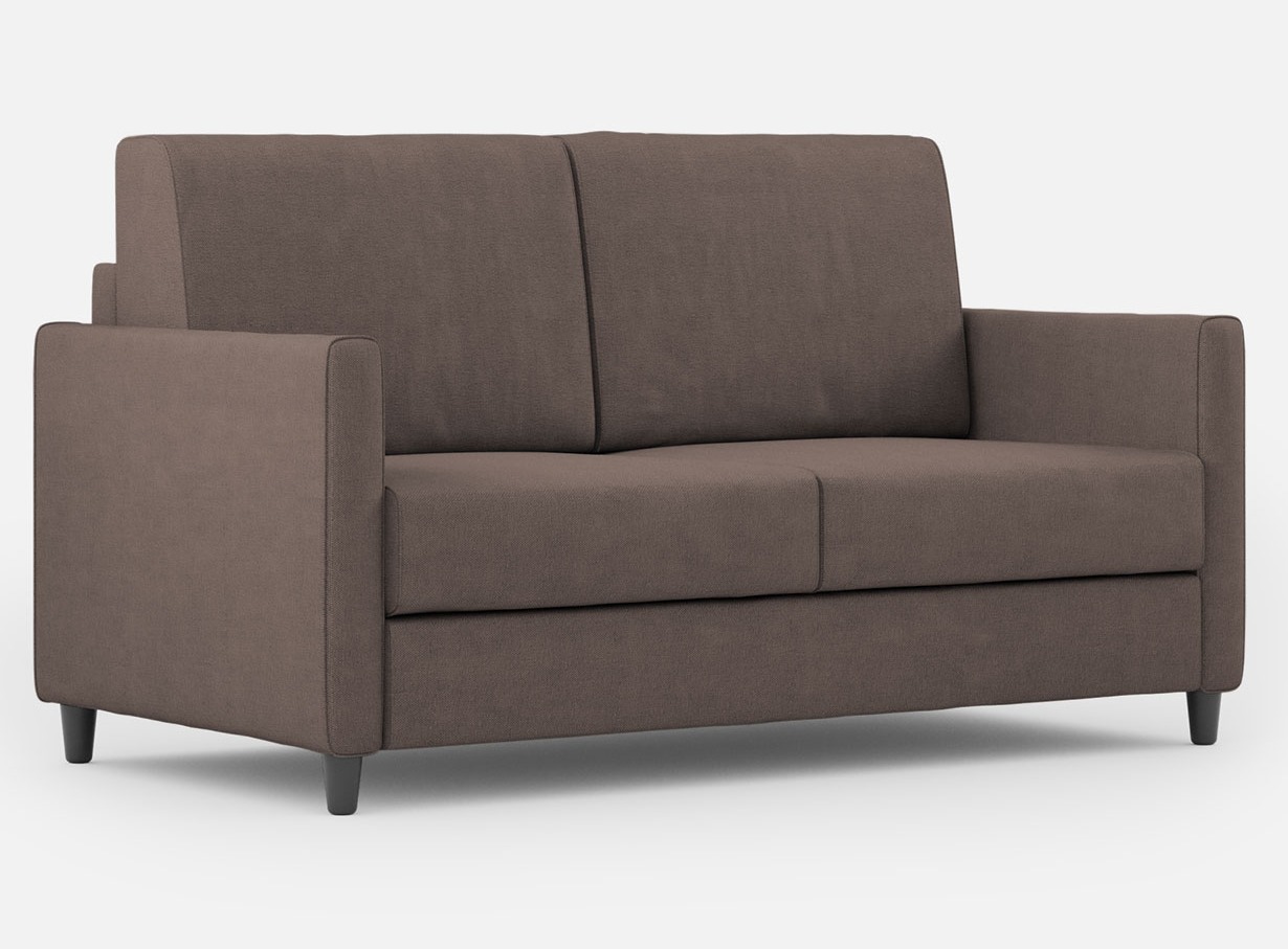 Canapé Droit Moderne Italien Tissu Marron Korane - 3 Tailles 158 Cm-taille 158 Cm