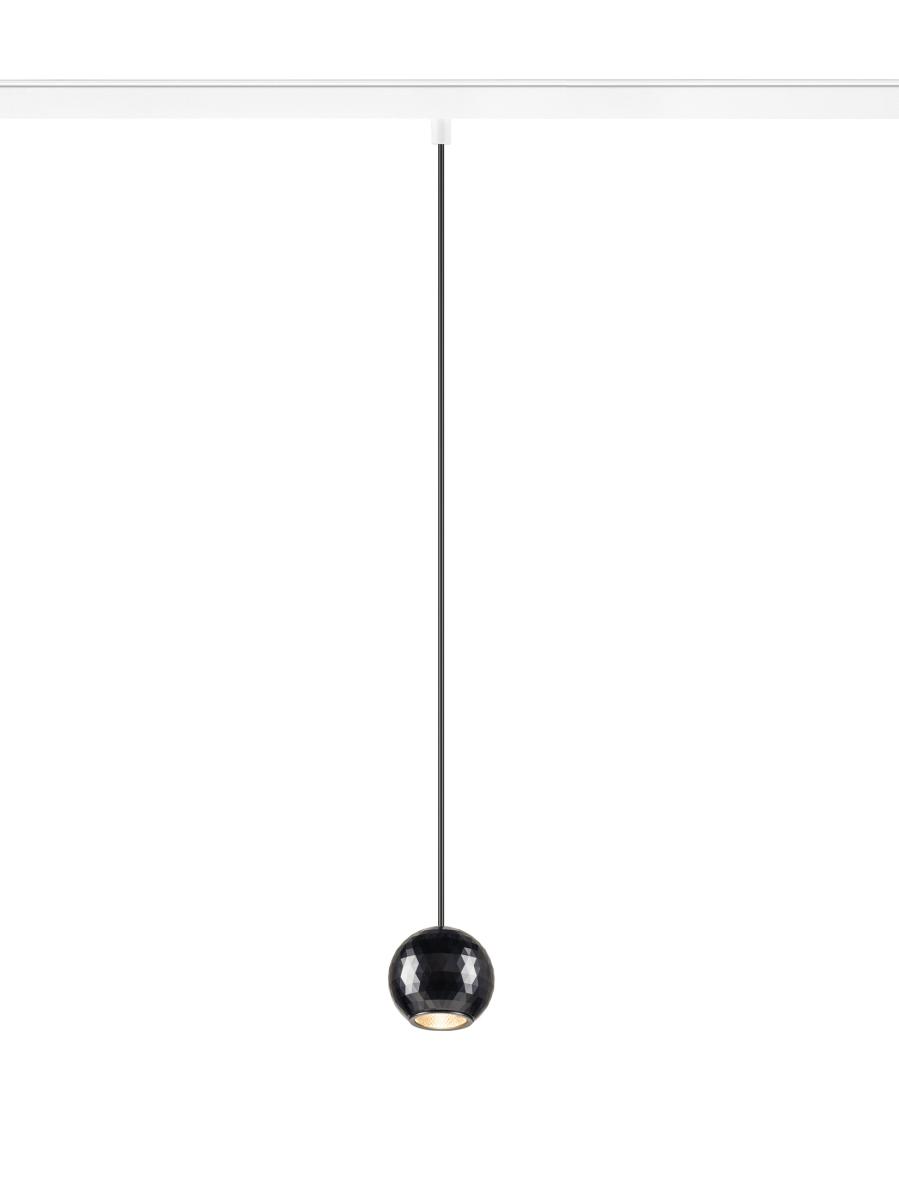 Suspension Pour Rail 48 V Dysko Dali Long. 200 Cm 2700 K 36° Blanc / Noir - Slv - 1010337