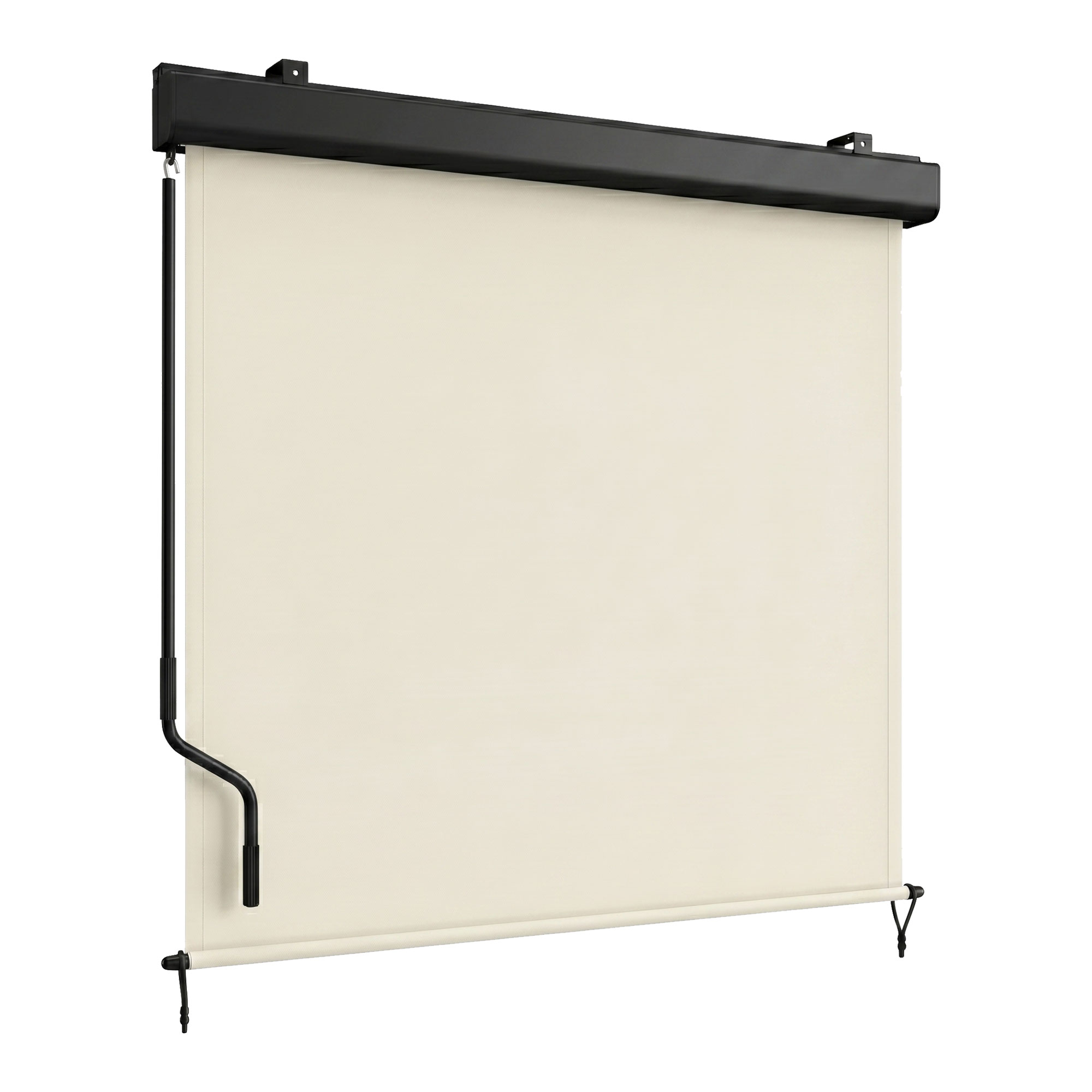 Maki - Store Vertical Manuel À Descente 180x250 Cm Imperméable Pour Intérieur Et Extérieur En Aluminium Beige