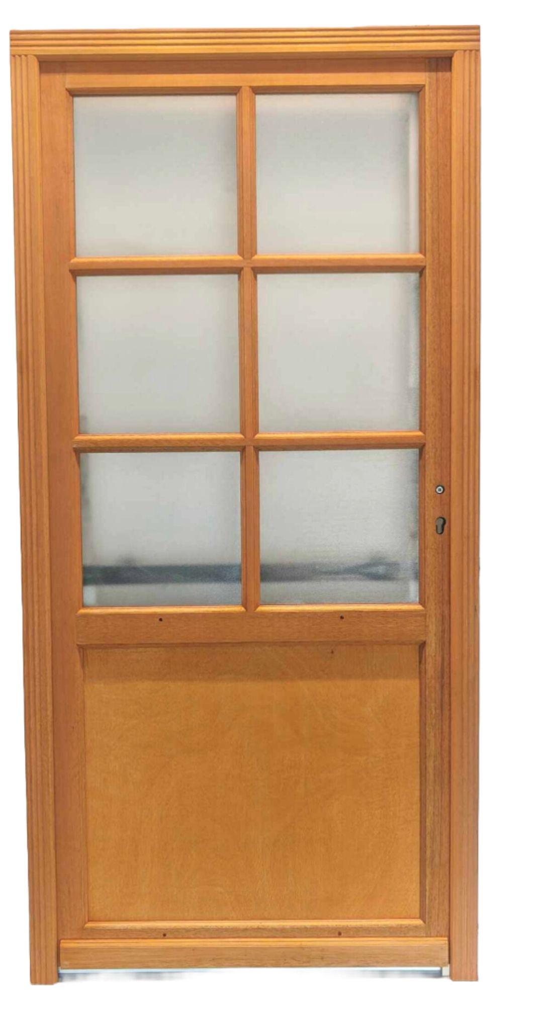 Porte De Service Bois Vitrée Naxos, H,215xl,90 P,gauche Côtes Tableau