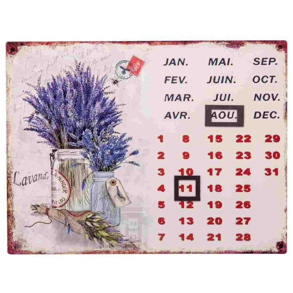 Calendrier En Métal 25x33