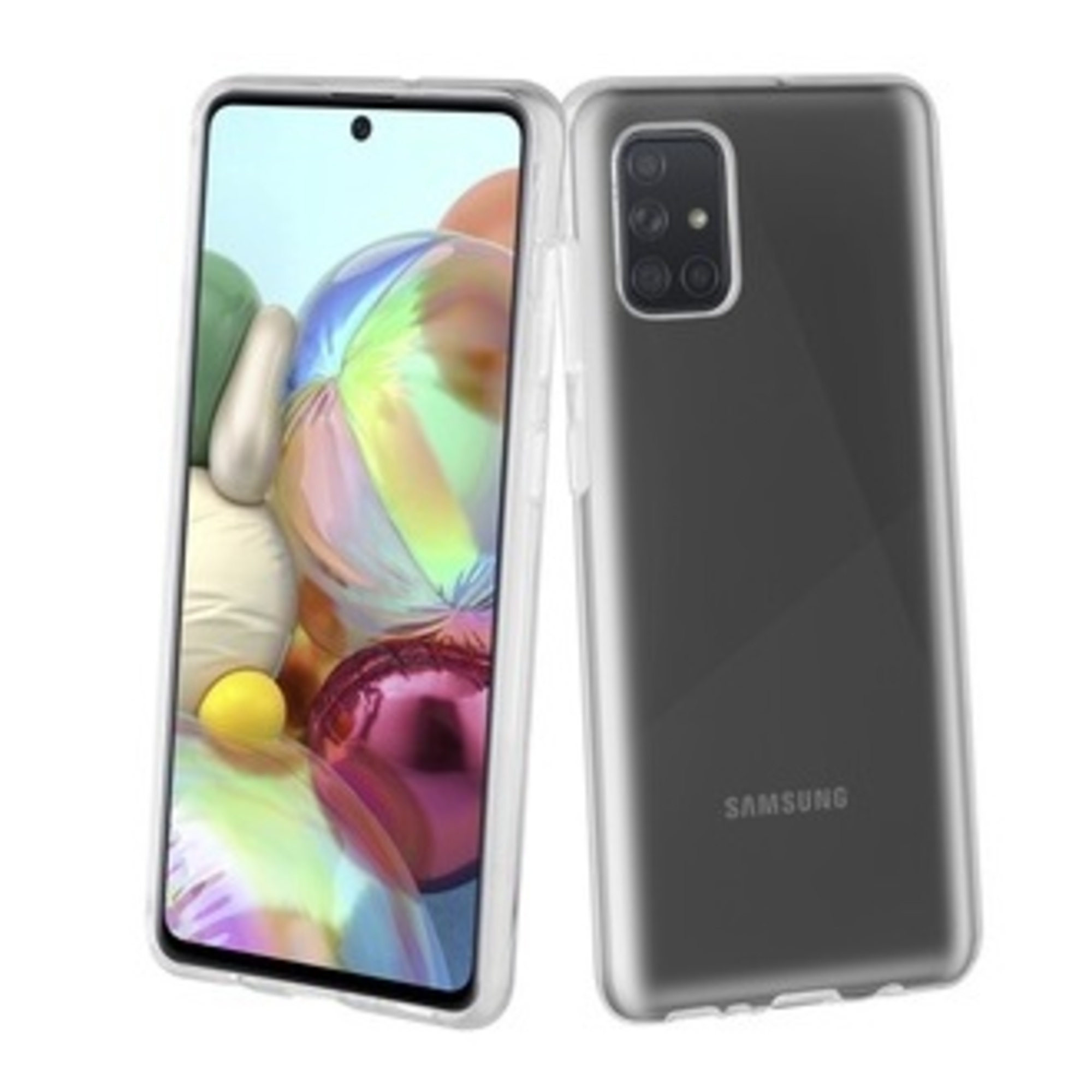 Coque Pour Samsung Galaxy A71 Recycletek Souple Technologie Antibactérienne Transparent Muvit