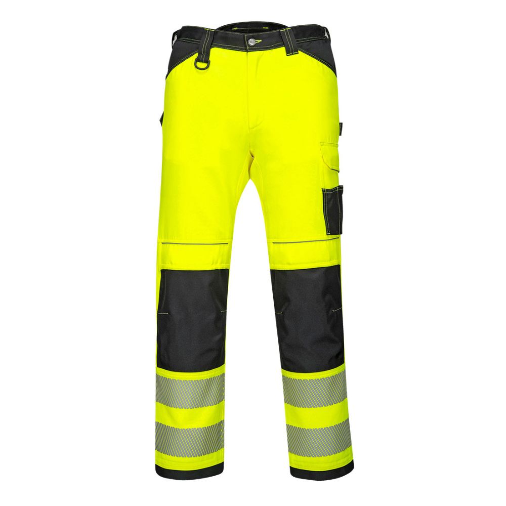 Portwest - Pantalon Pw3 Hi-vis Work Jaune/noir L - Fr(48) - Uk(38)