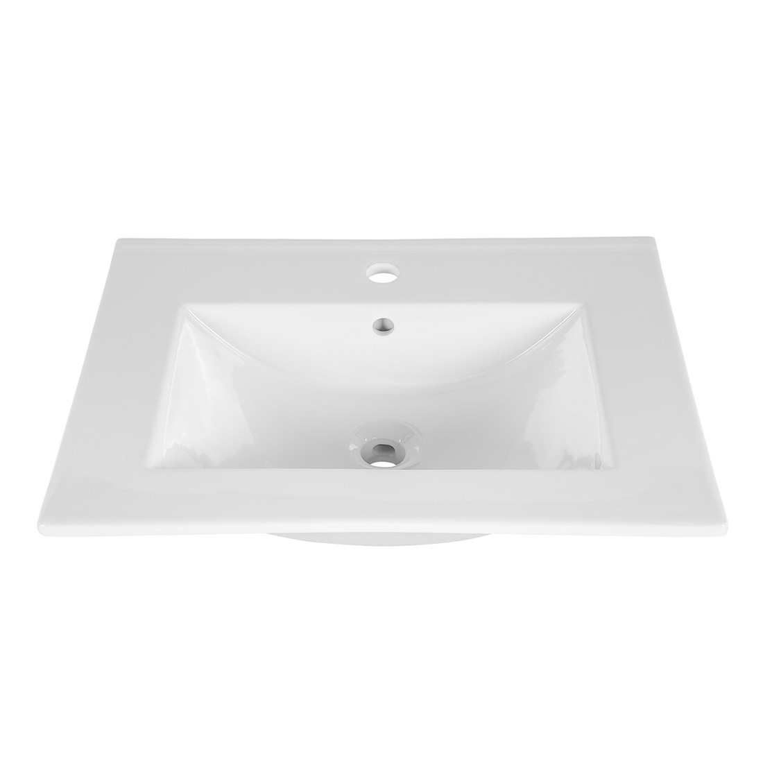 Vasque À Encastrer Axis 61 Cm En Céramique Blanc Brillant