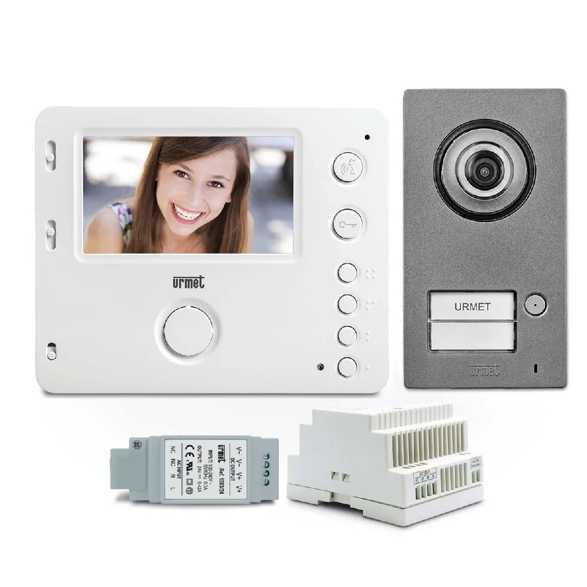 Kit portier vidéo Mini Note 2 avec platine 1 bouton et moniteur 4,3 pouces - 1722/93