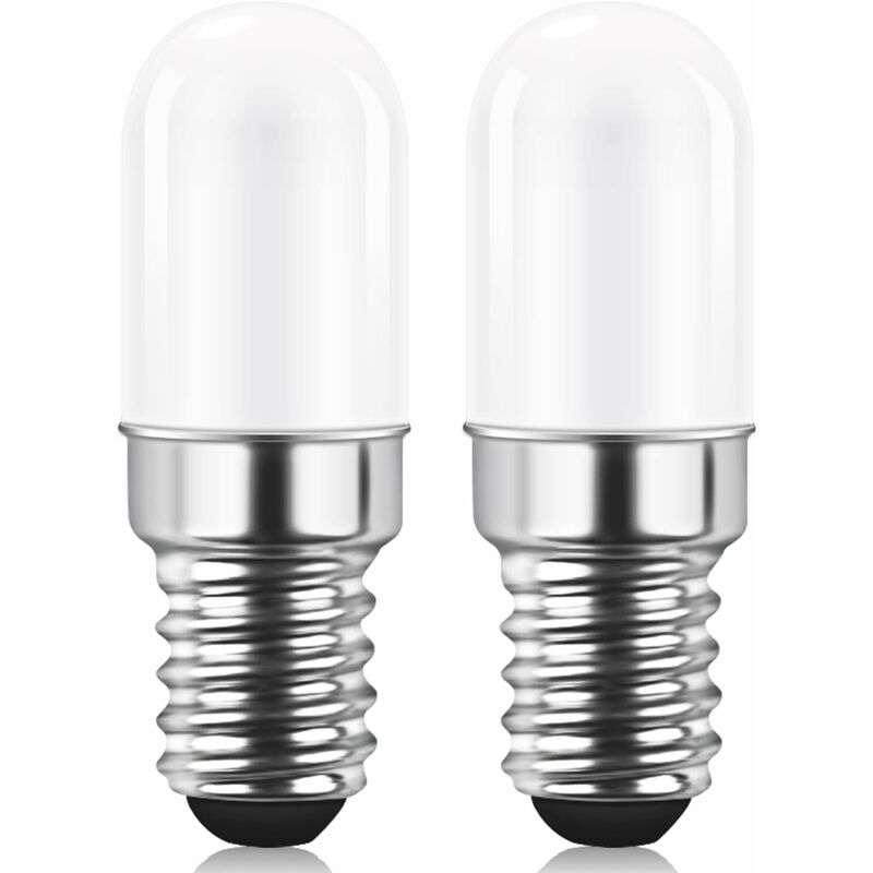 Ampoule Led E14 Pour Réfrigérateur, 1.5w Équivalent À 15w, Blanc Chaud 3000k, Ampoule Pour Frigo, Lampe De Sel, Machine A Coudre, Non Variable, Lot De 2