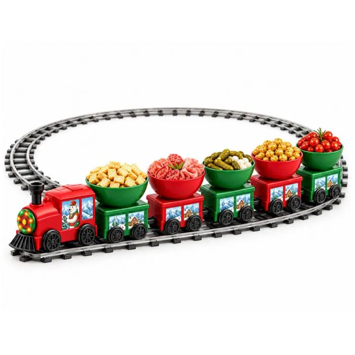 Décoration De Noël Train De Table Pour Apéritif, Fondue Savoyarde