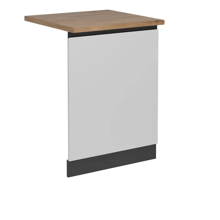 Vicco Façade de lave-vaisselle Blanc 60cm, PT Chêne