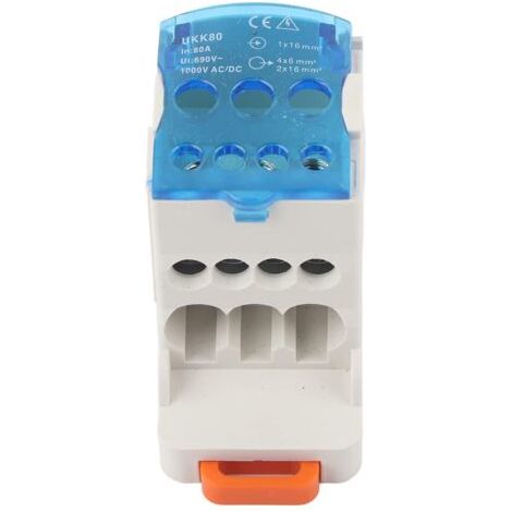 Boîte De Dérivation Électrique 16mm² - Bornier En Cuivre - Installation Rapide Sur Rail Din - Résistante Aux Hautes Températures