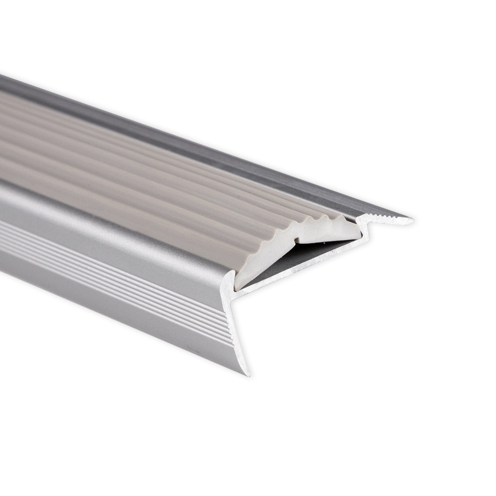 Casa Pura - Seuil D'Escalier Avec Simple Caoutchouc Power Grip Longueur: 134 Cm Pré-percé Gris