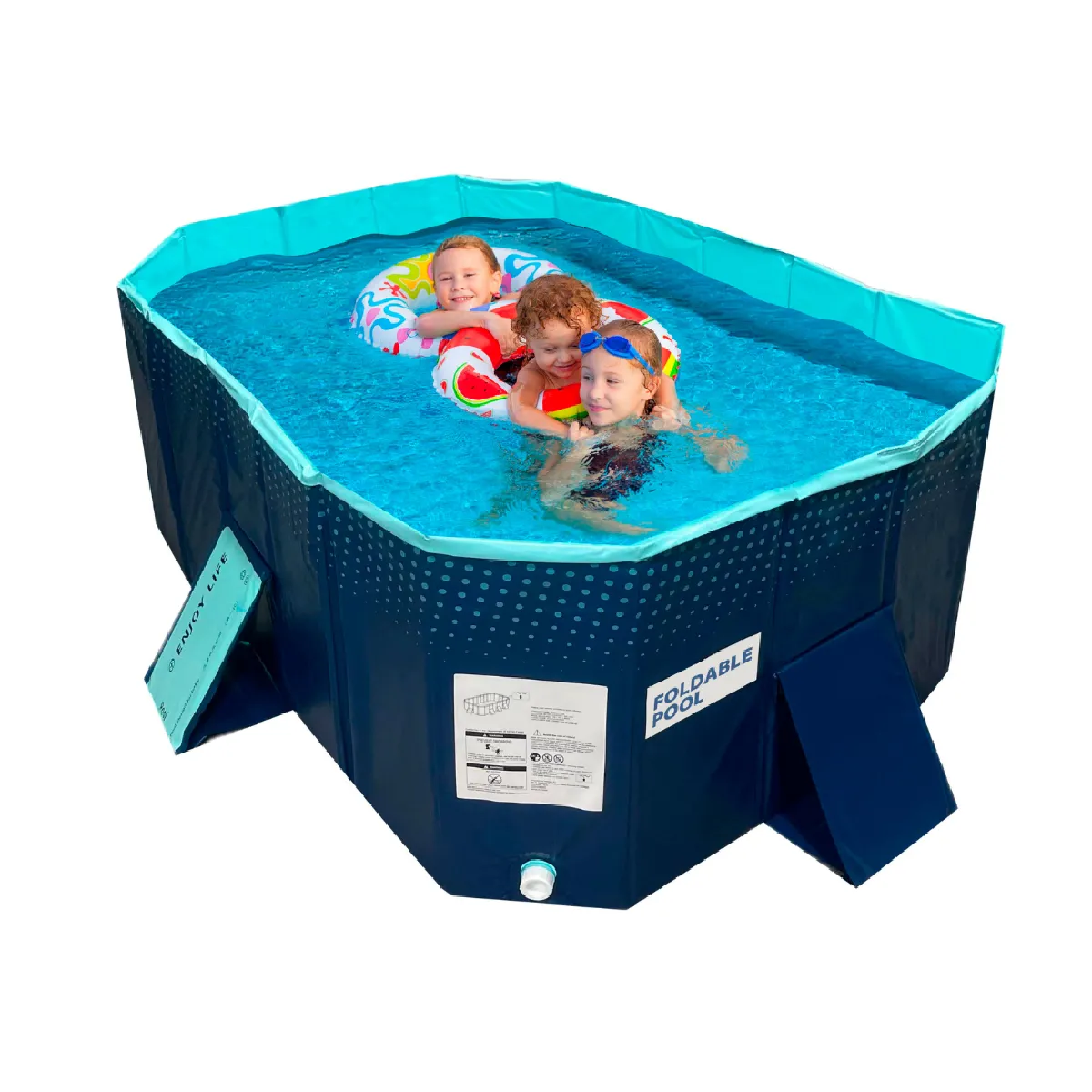 Piscine Pliable - Venteo - Piscine D'été Portable Pour Enfant - Maille En Fibre