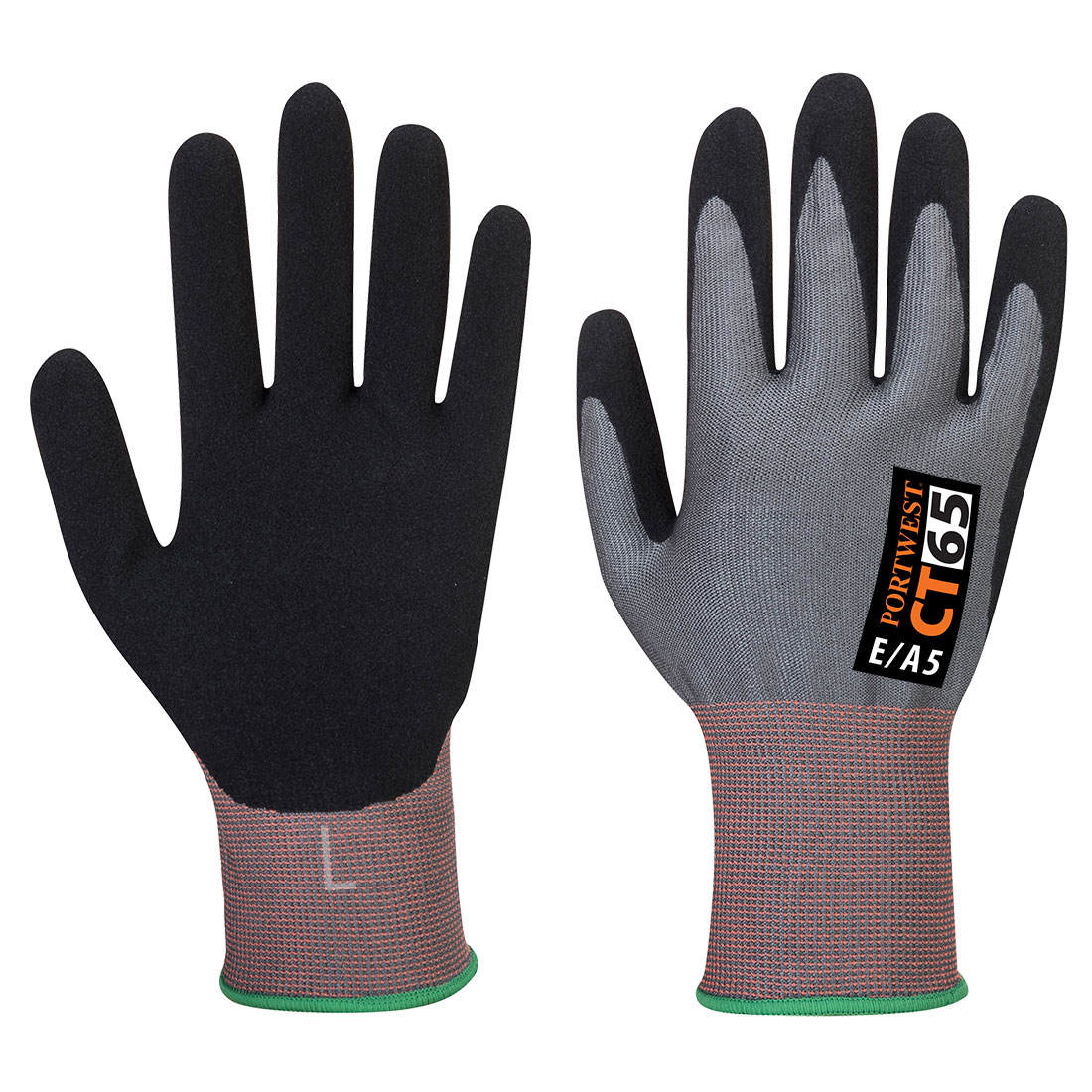 Gant Cut Ct Vhr15 Mousse Nitrile Couleur: Gris/noir Taille M - Portwest