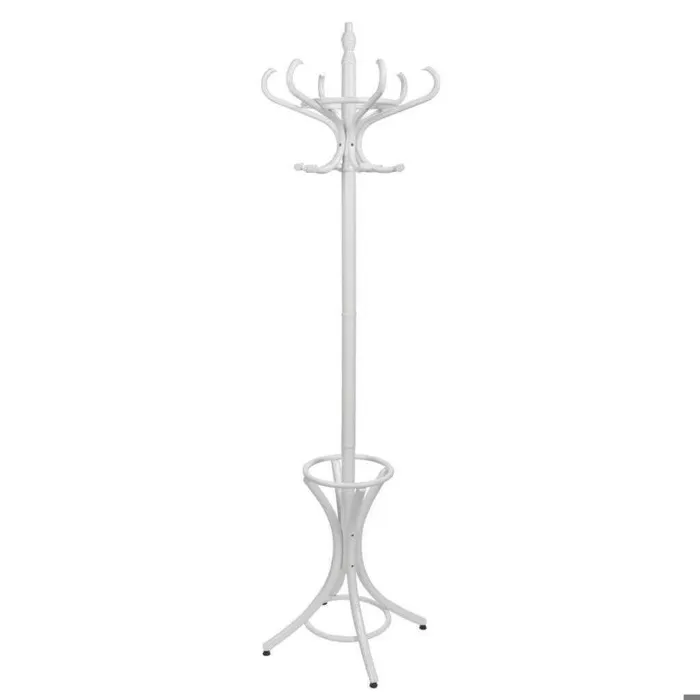 Porte-manteau sur pied en bois blanc 53x39x187 cm (hauteur)