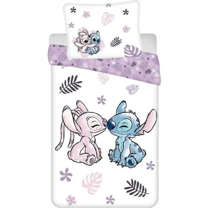Disney - Parure De Lit En Coton "lilo & Stitch: Love" - 140 X 200 Cm