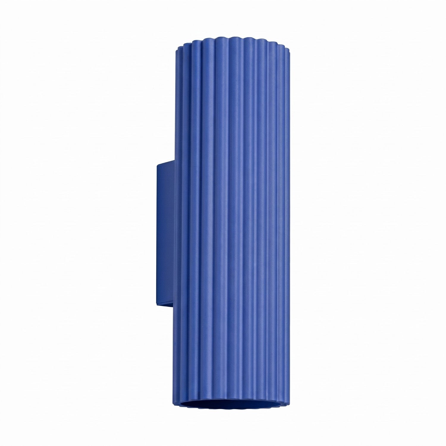 Applique Murale Moderne Tubulaire Nervurée Bleu Outremer 2xgu10 10w Karbon Sollux Lighting