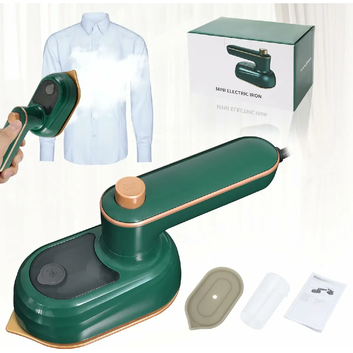 Mini Défroisseur Vapeur de 50 ml 33W vert