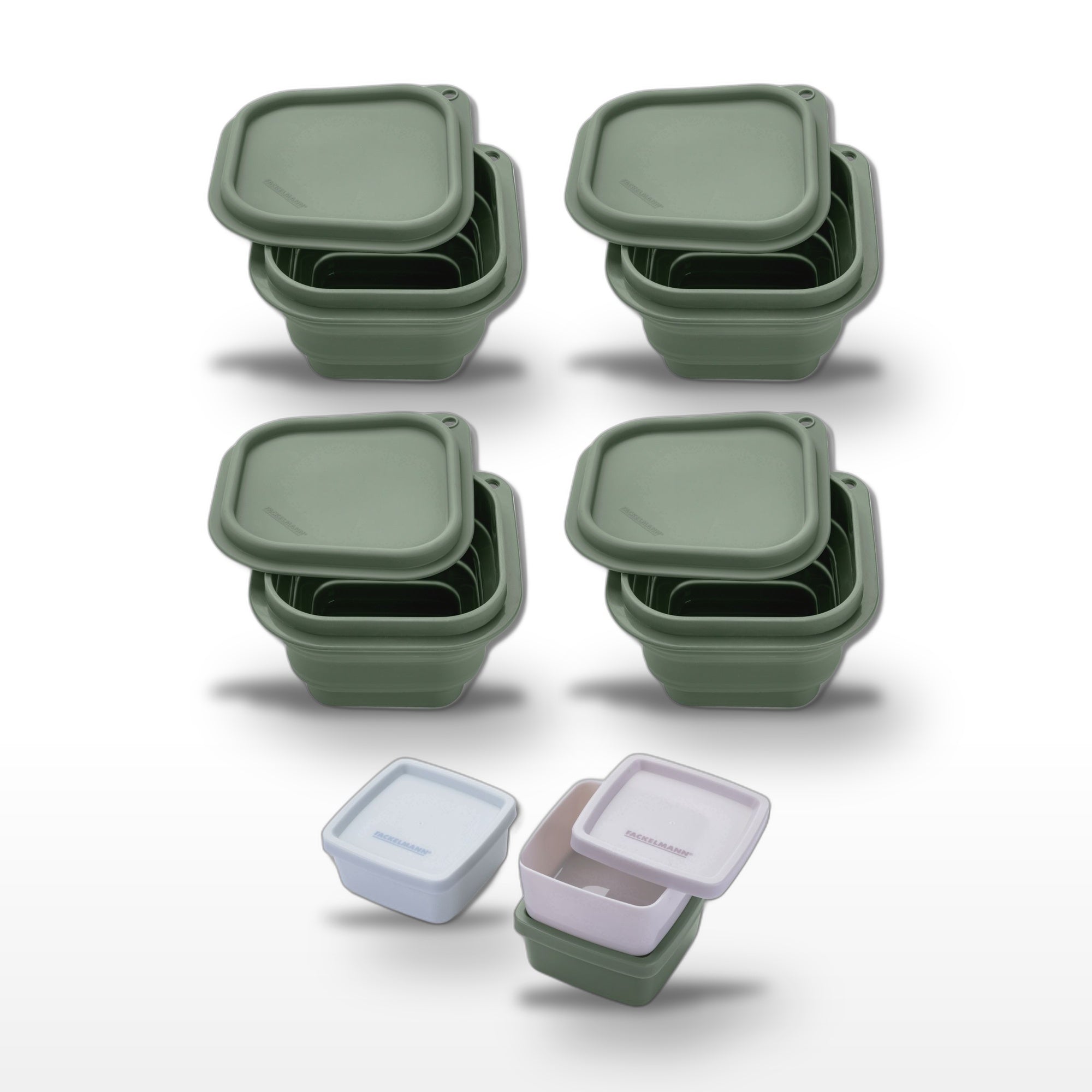 Lot De 4 Boîtes À Snacks 13 Cl Avec 3 Boîtes À Sauce Fackelmann Storage