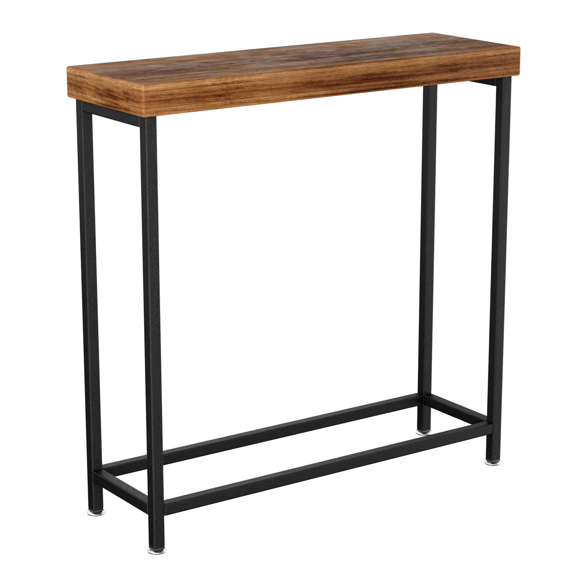 Nikki - Console D'entrée Et De Salon Rectangulaire 75x75x24 Cm Style Industriel En Métal Et Mdf Bleach