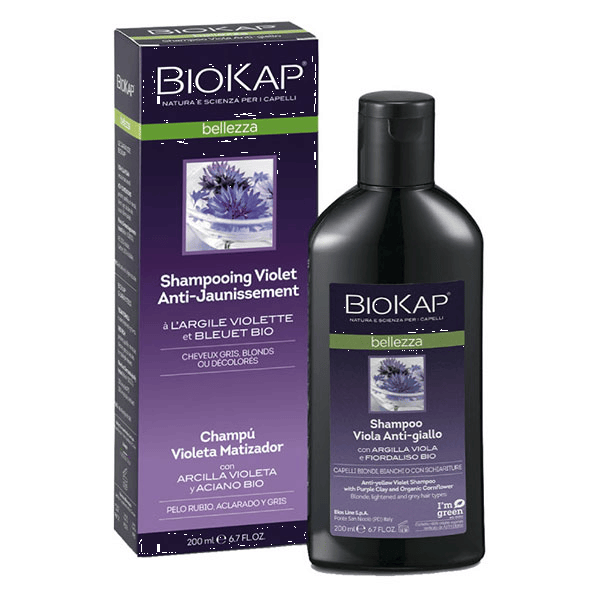 BioKap Bellezza Shampoing violet anti-jaunissement 200ml