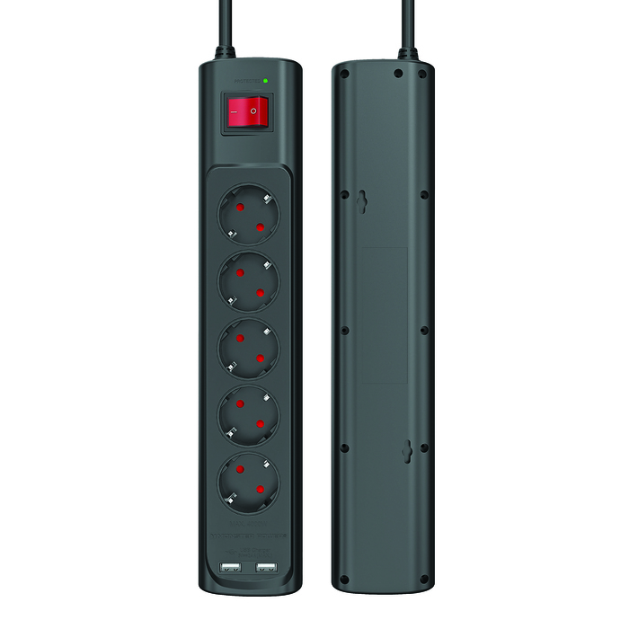 Parafoudre Parasurtenseur Monster 5 Prises Ac Et 2 Usb-a