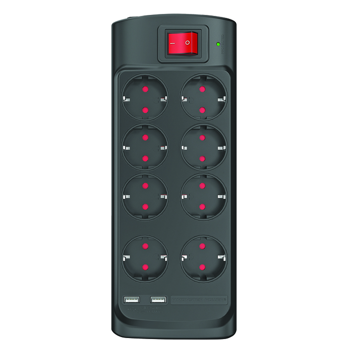 Parafoudre Parasurtenseur Monster 8 Prises Ac Et 2 Usb-a