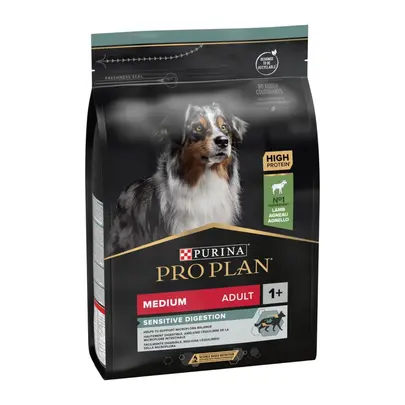Croquettes pour chien Pro Plan Medium Adult Sensitive Digestion riche en agneau et riz 3kg