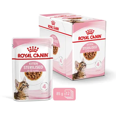 ROYAL CANIN-Boîtes Chat - Royal Canin Sachet Sauce Kitten Sterilised - 12 x 85 g
