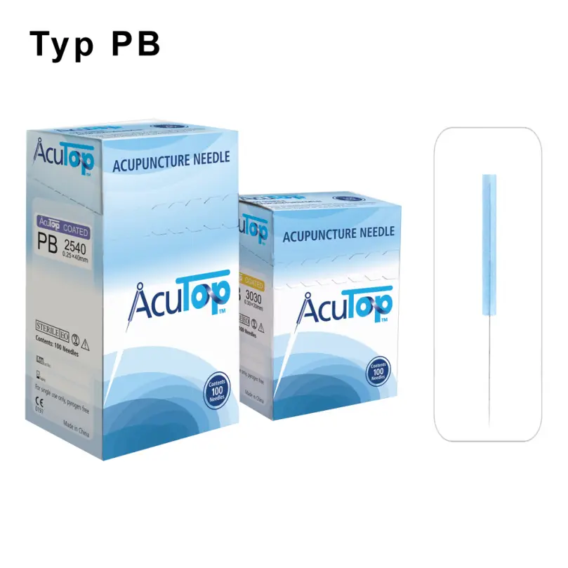 Aiguille d'acupuncture en acier chirurgical AcuTop (x100)