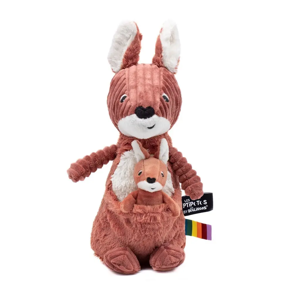 Peluche Les_déglingos Ptipotos Ptipotos Kangourou Maman/bebe Terracotta Multicolor Autres