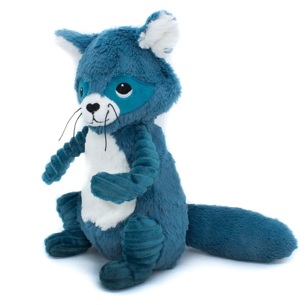 Peluche Les Deglingos Ptipotos Raton Laveur Bleu
