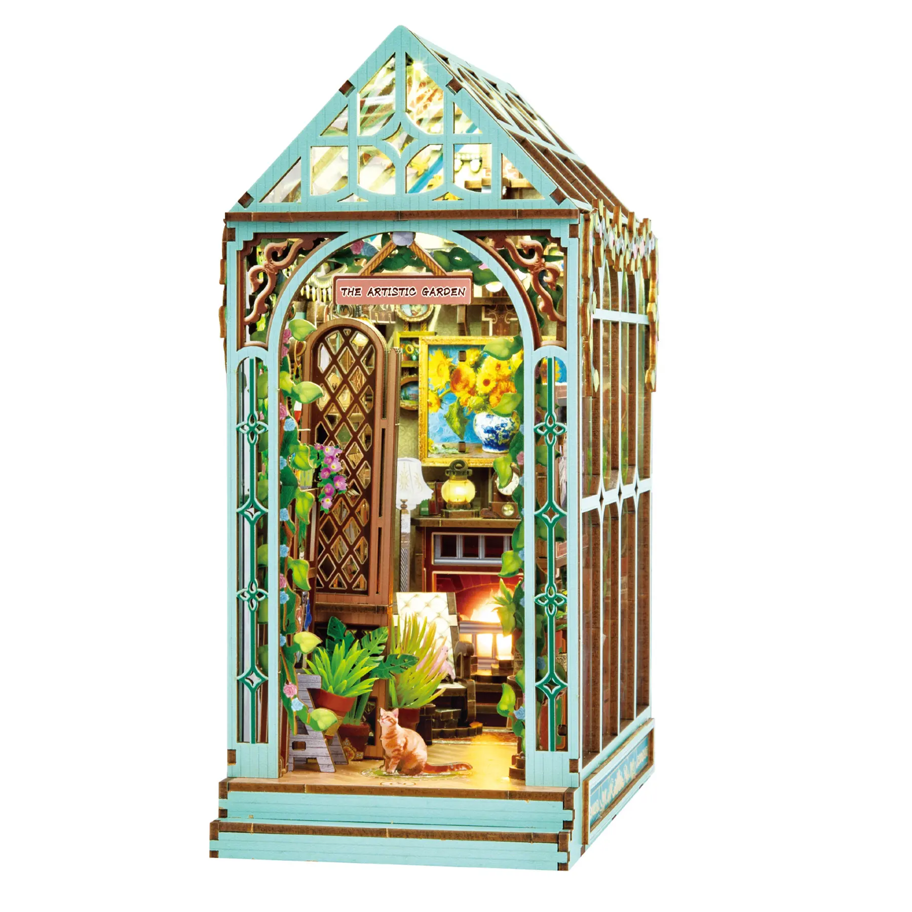 Book Nook Green Slide Green Slide La Serre De L'artiste 255 Pièces Led Multicolore