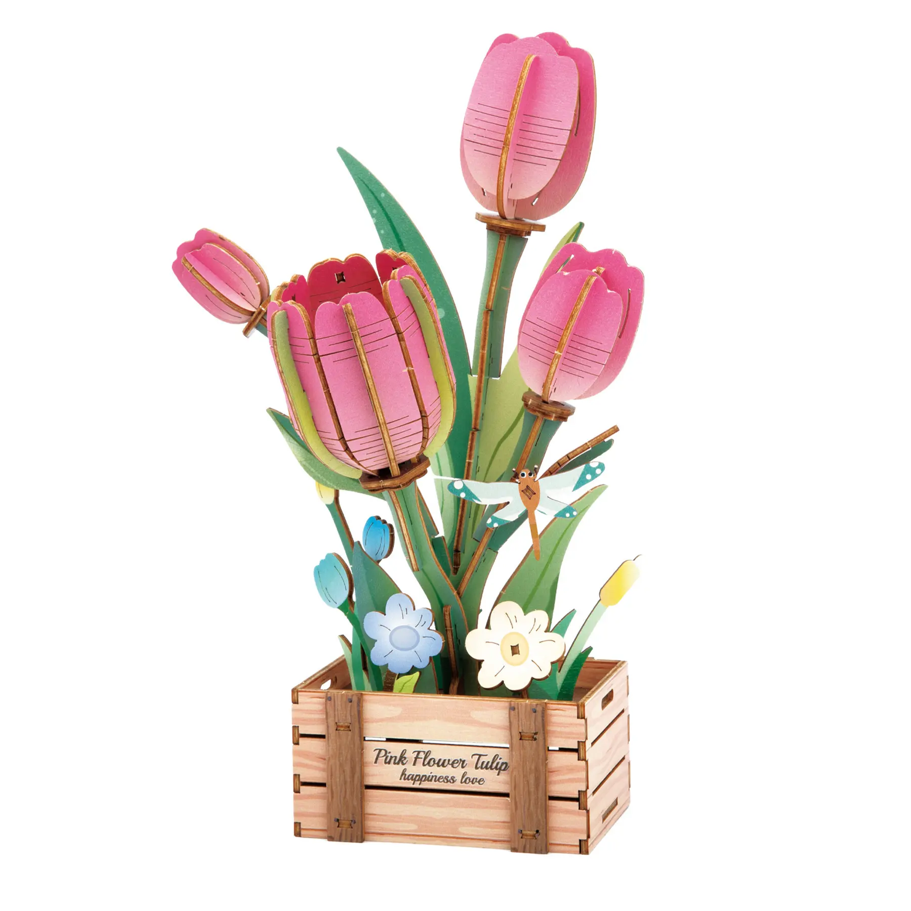 Puzzle 3d Greenslide Bouquet De Tulipes 75 Pièces Bois Multicolore