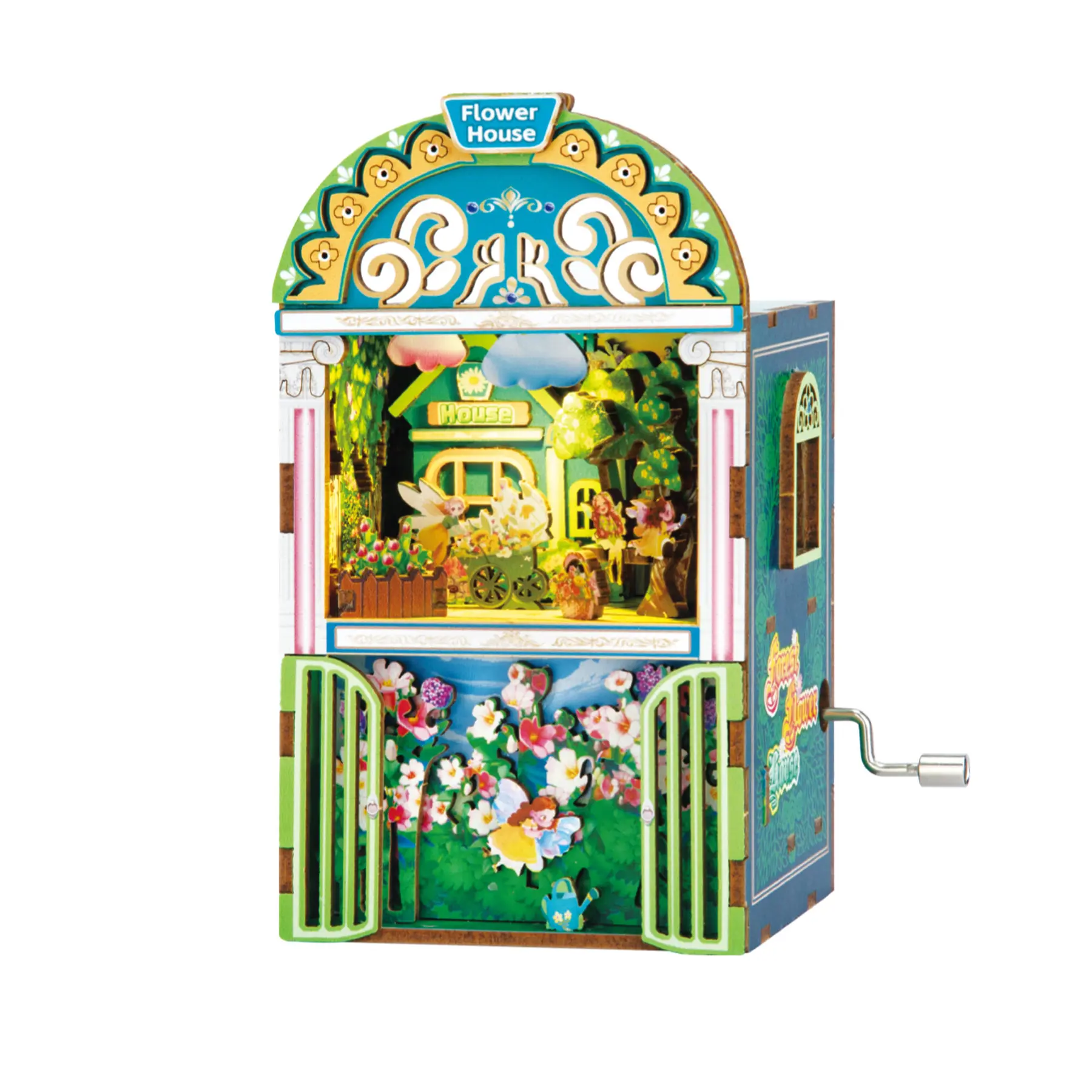 Maquette Boîte À Musique Green Slide Forêt Féerique 93 Pièces Led Bois Multicolore