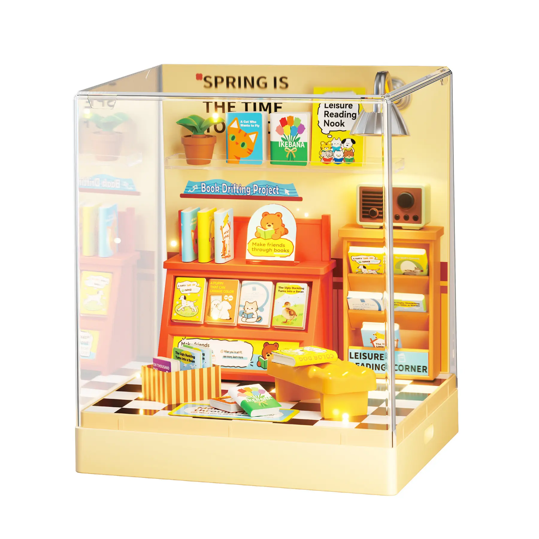 Maquette Greenslide Room Box Coin Lecture Led 54 Pièces 12 X 12 X 13,9 Cm