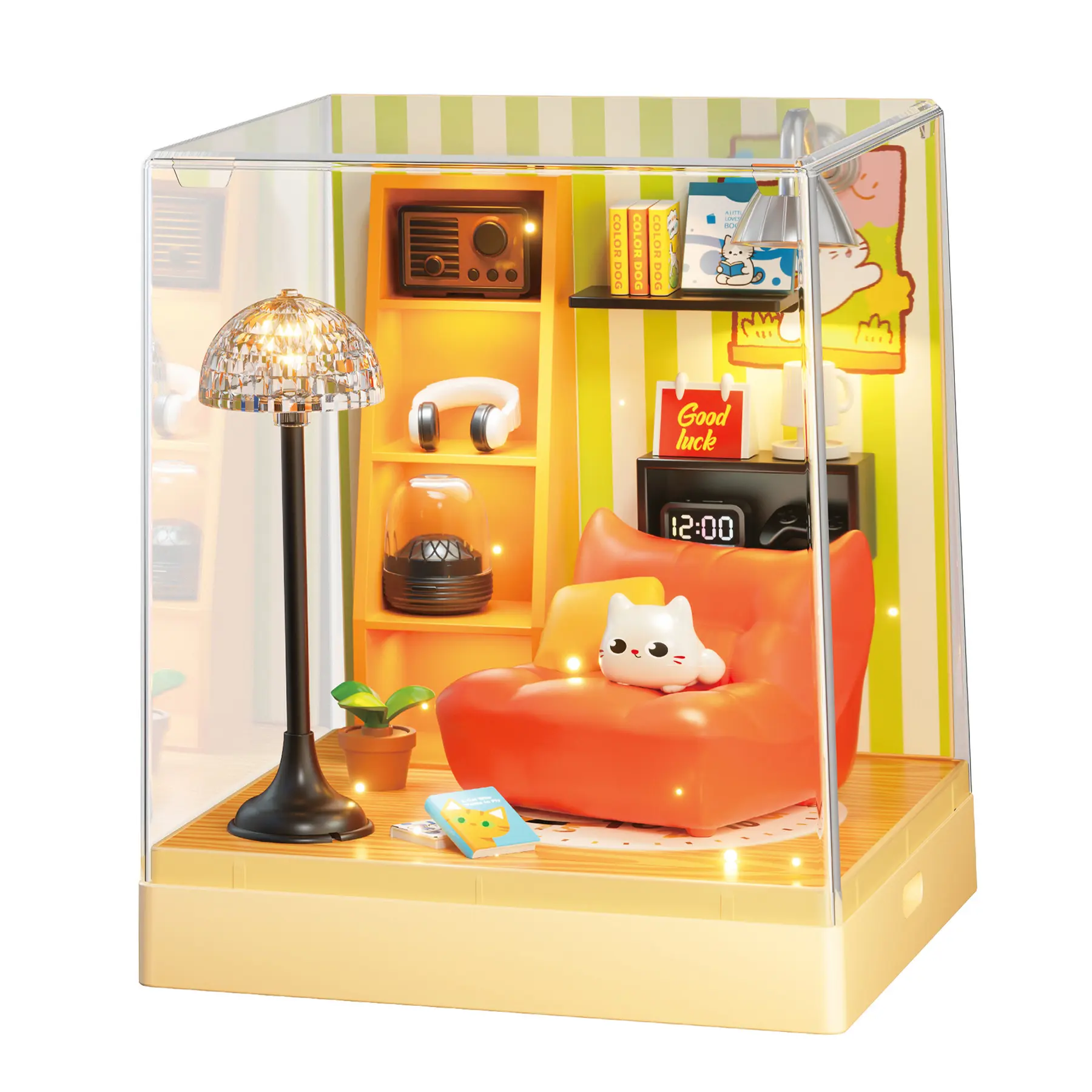 Maquette Greenslide Room Box Gaming Led 56 Pièces Multicolore