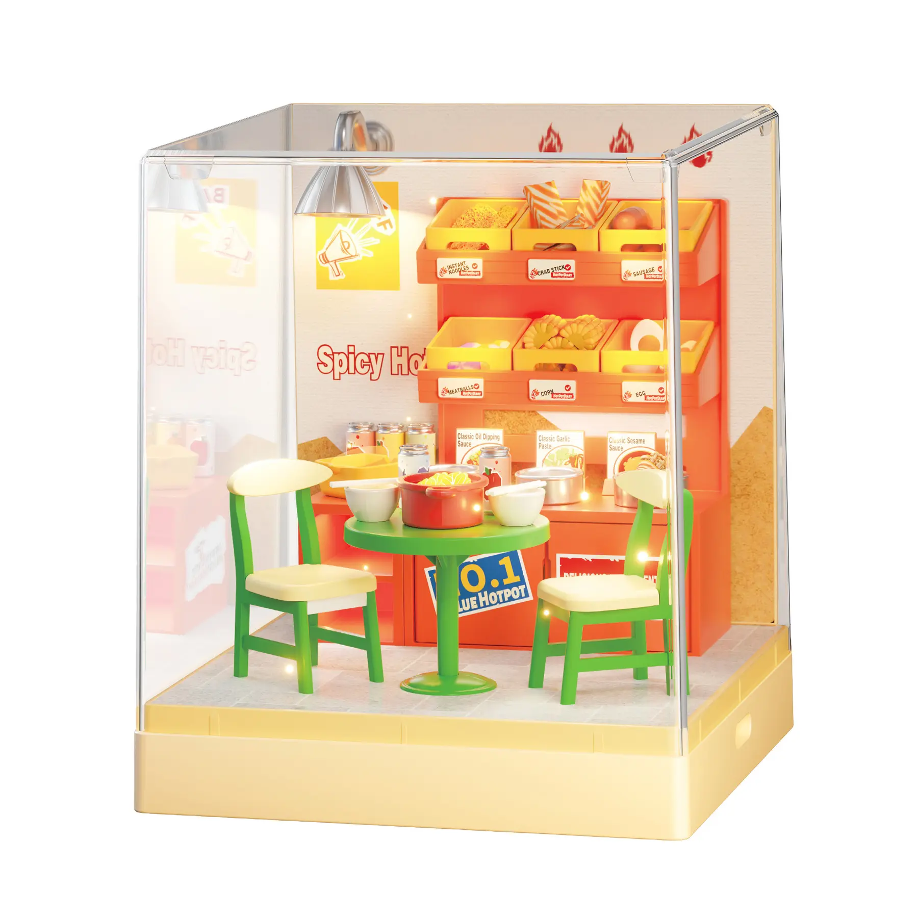Maquette Greenslide Room Box Épices Shop Led 72 Pièces Multicolore