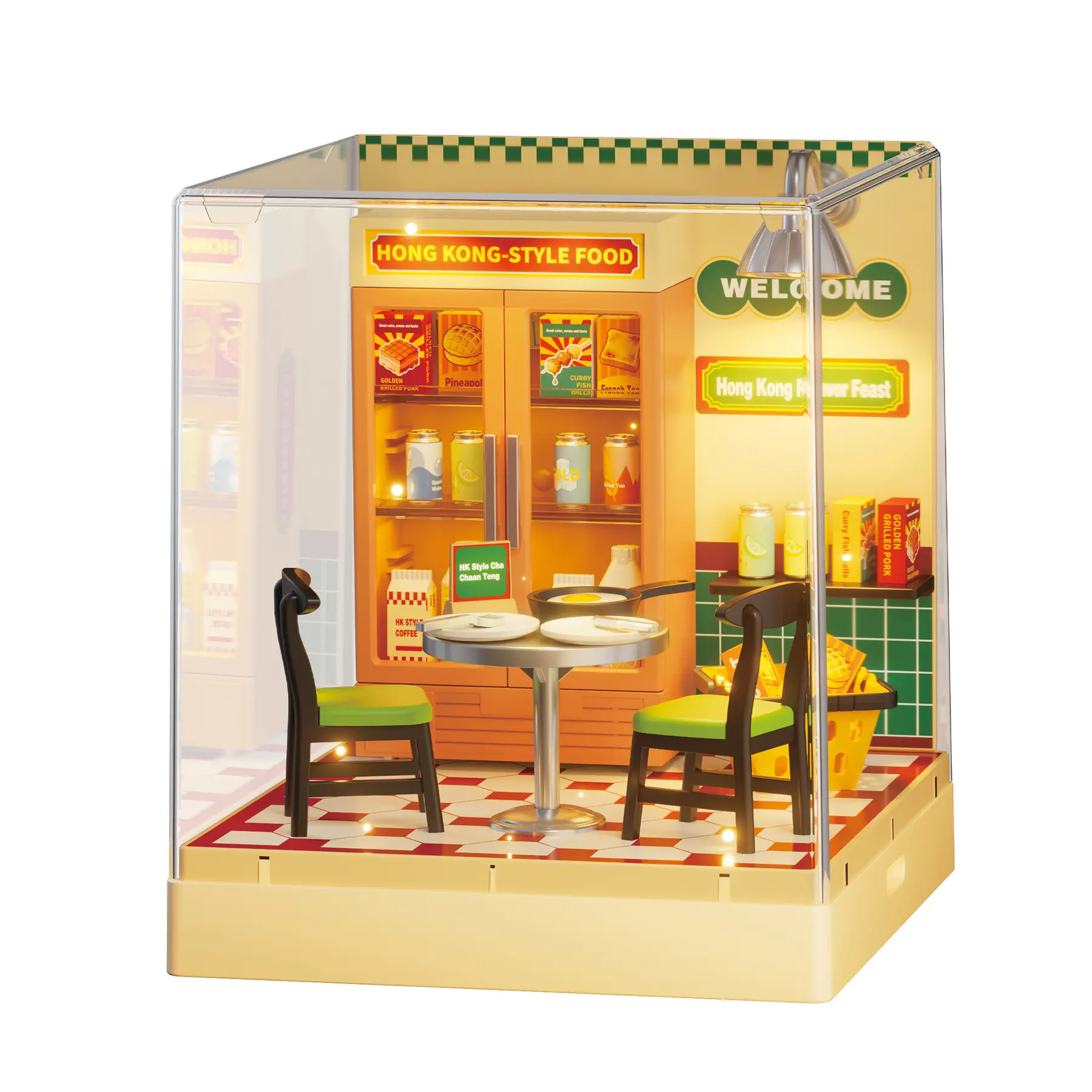 Maquette Green Slide Snacks Shop