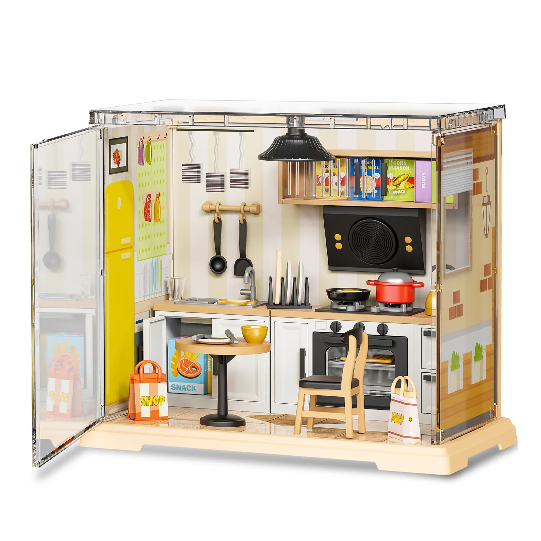 Maquette Greenslide Cuisine Room Box 102 Pièces Led Multicolore