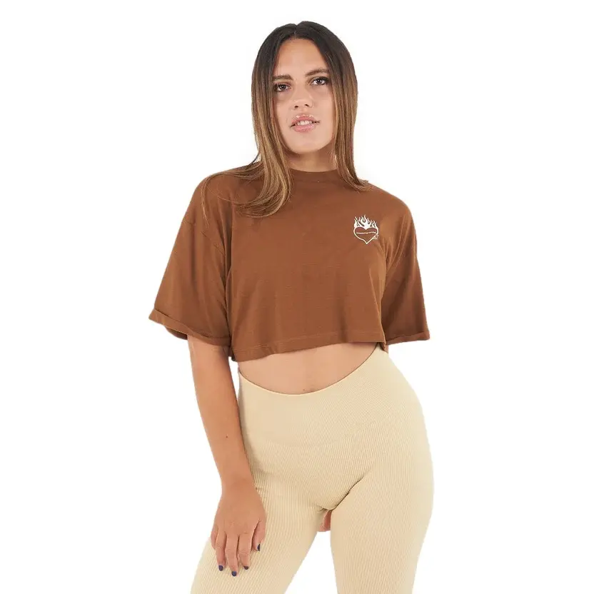 T-shirt crop en coton femme Legea Cosmic Love