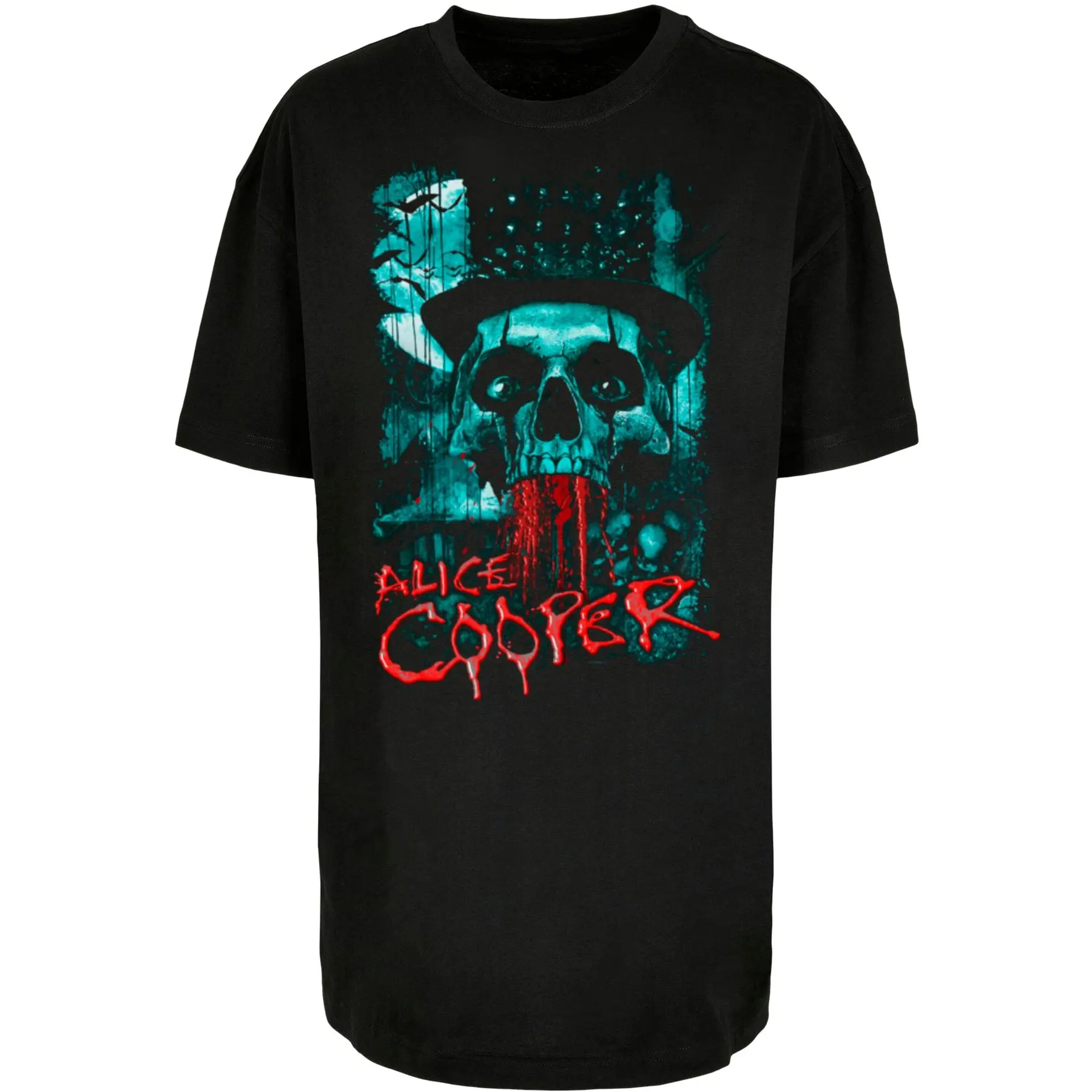 T-shirt boyfriend oversize femme Merchcode Alice cooper Skull Eyes