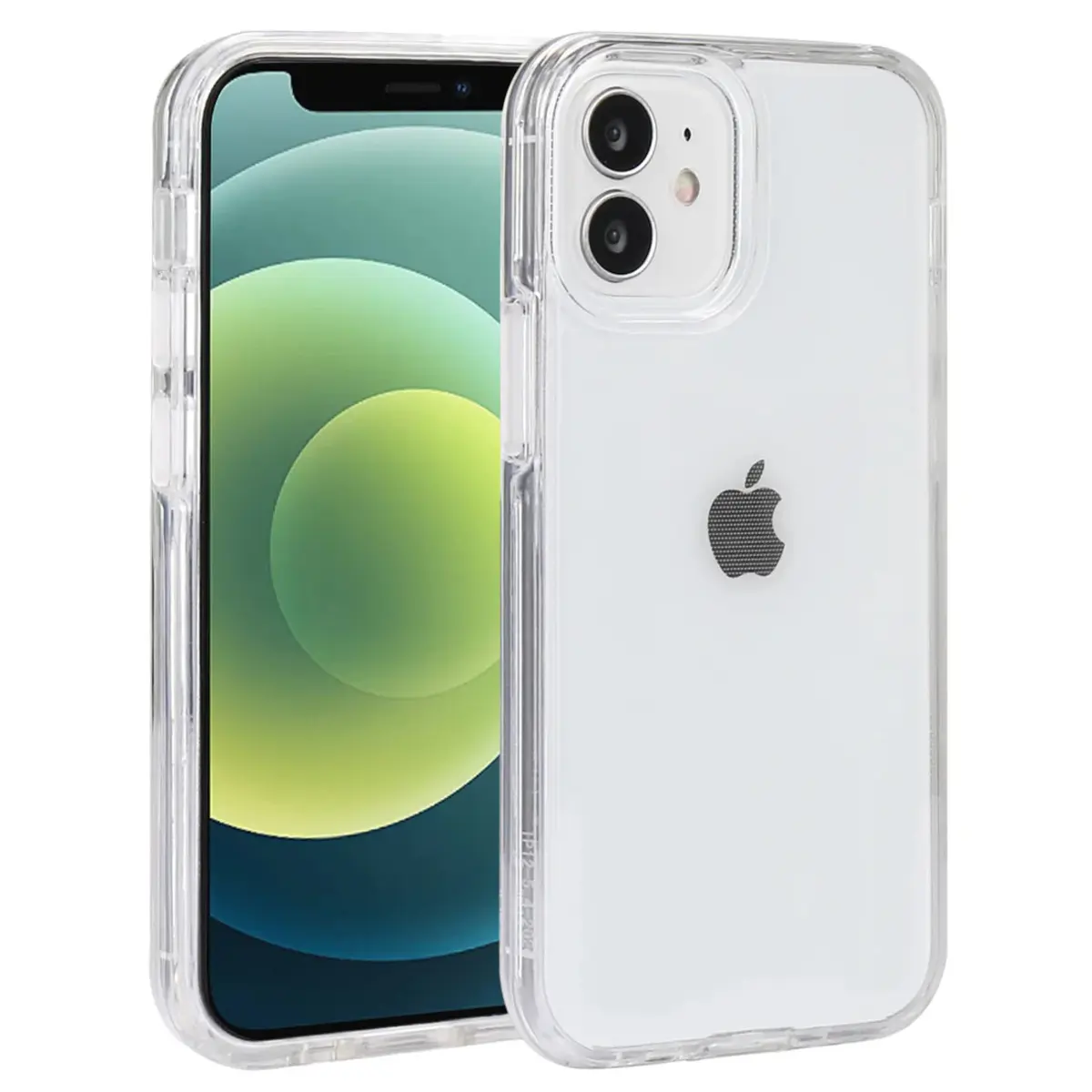 Coque smartphone 2 en 1 (contour silicone et coque pour en dur) Platyne Iphone 12 Mini