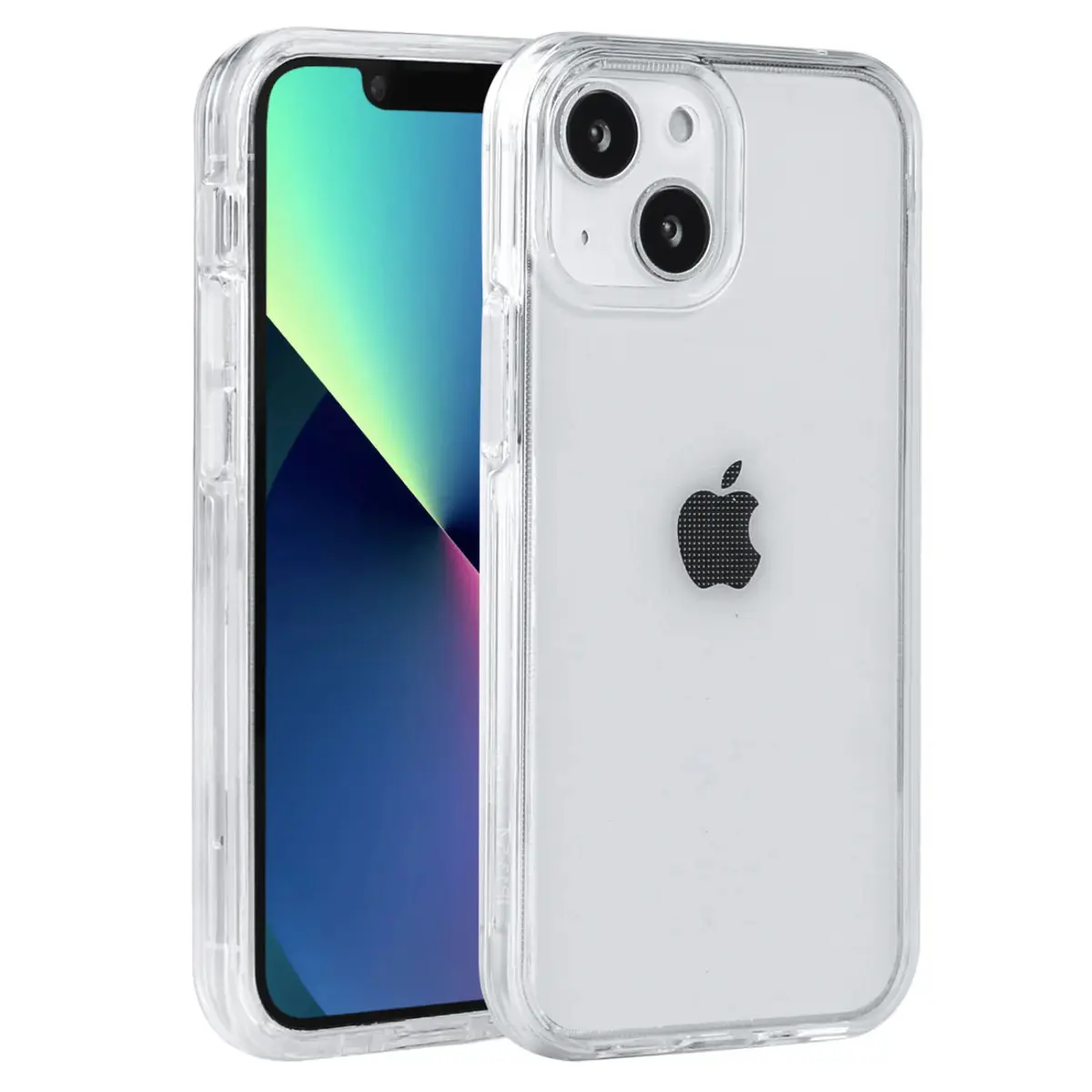 Coque smartphone 2 en 1 (contour silicone et coque pour en dur) Platyne Iphone 13 Mini