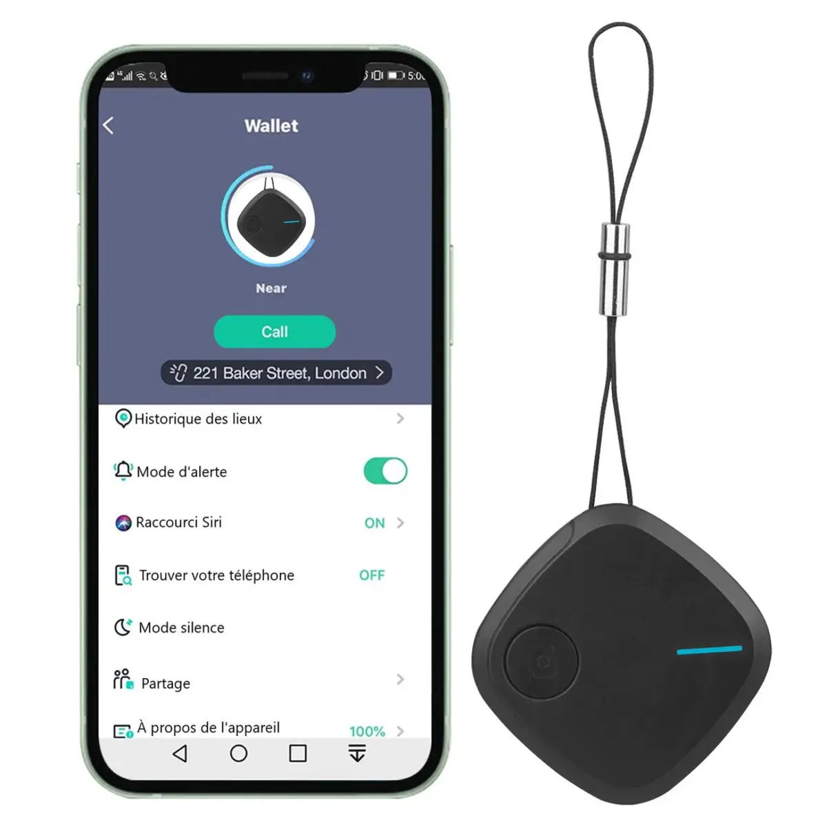 Télécommande GPS anti-perte Platyne