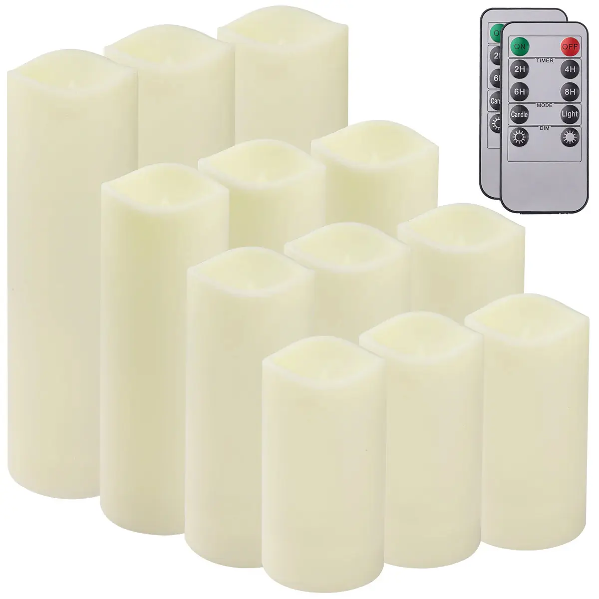 Bougies LED effet flame Platyne (x12)