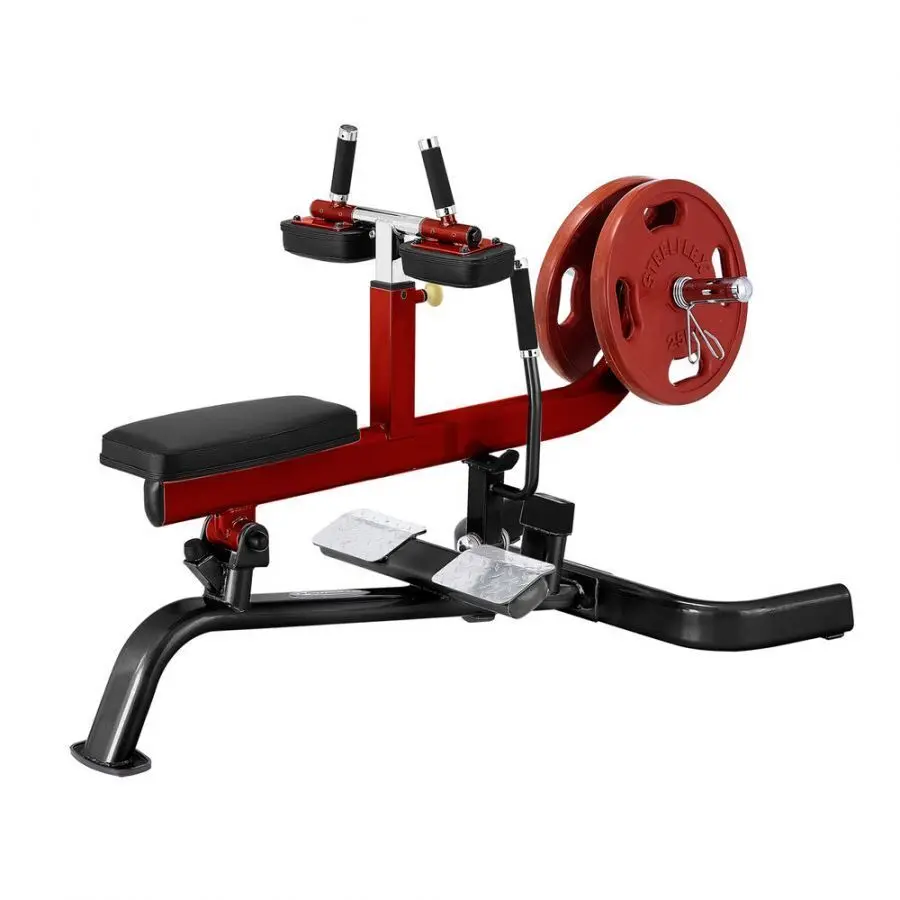 Appareil de musculation veau assis charpe plaque Steelflex