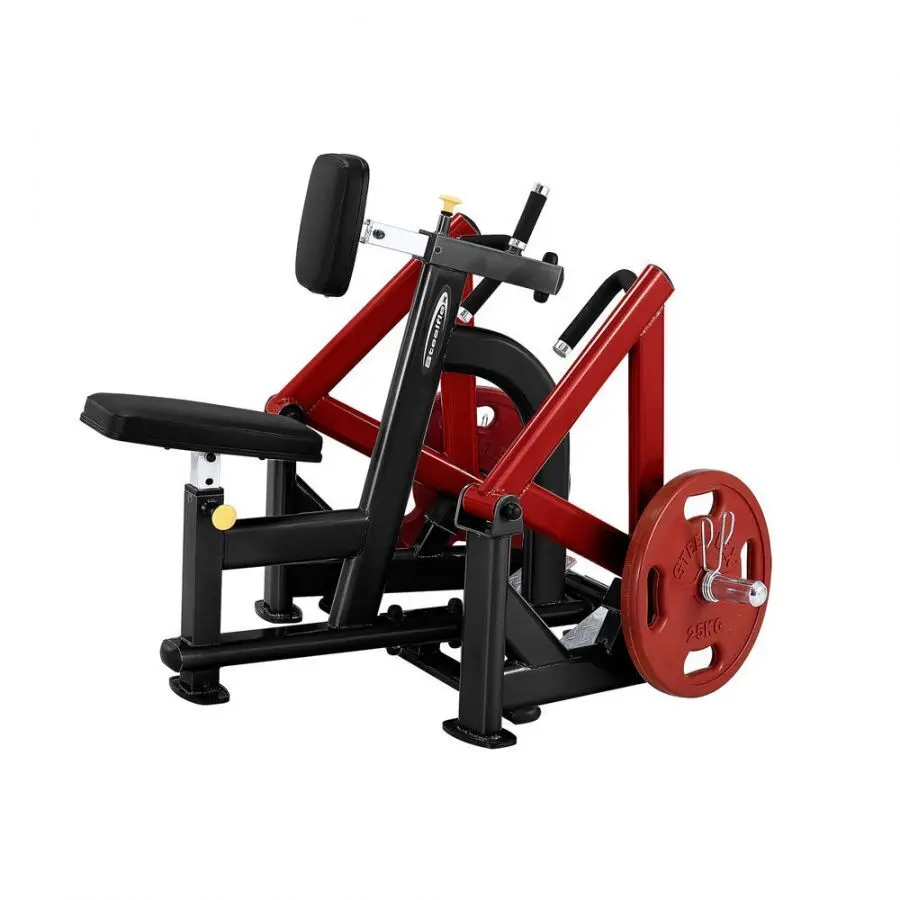 Appareil de musculation rangée assise charge plaque Steelflex