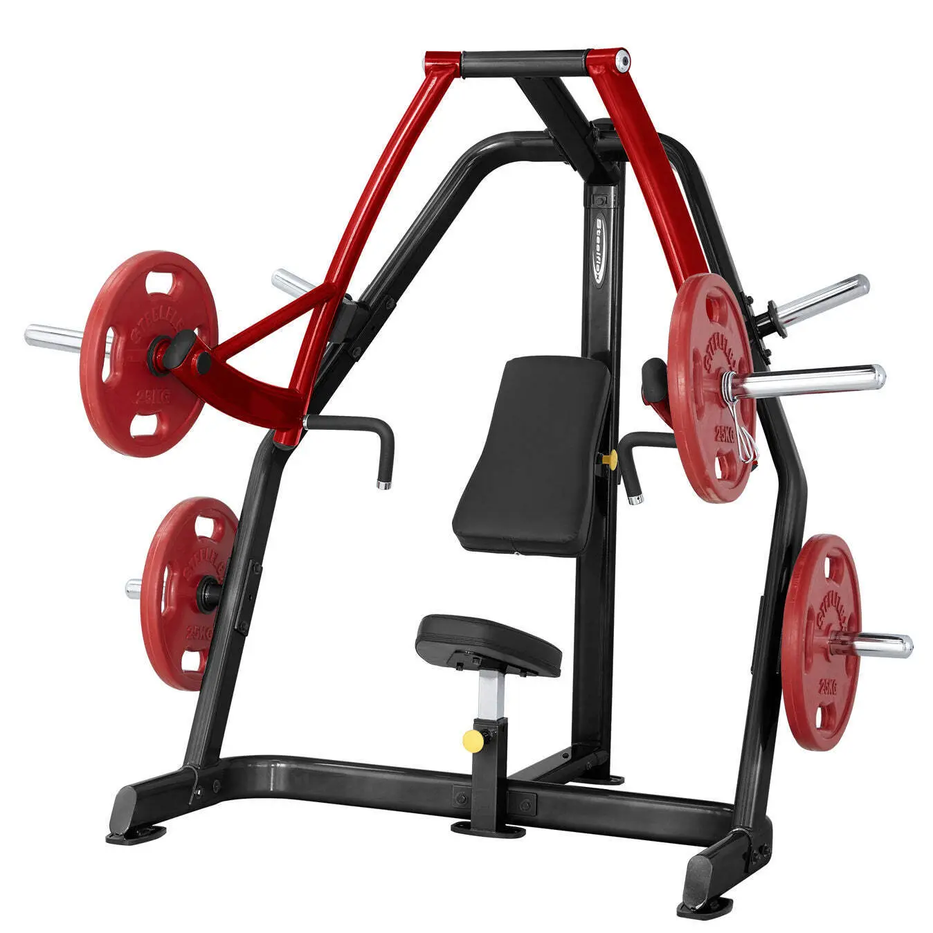Appareil de musculation presse de déclinement assis charge plaque Steelflex