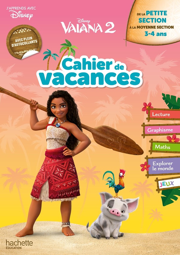Disney - Vaiana 2 - De la Petite Section à la Moyenne Section - Cahier de vacances 2026