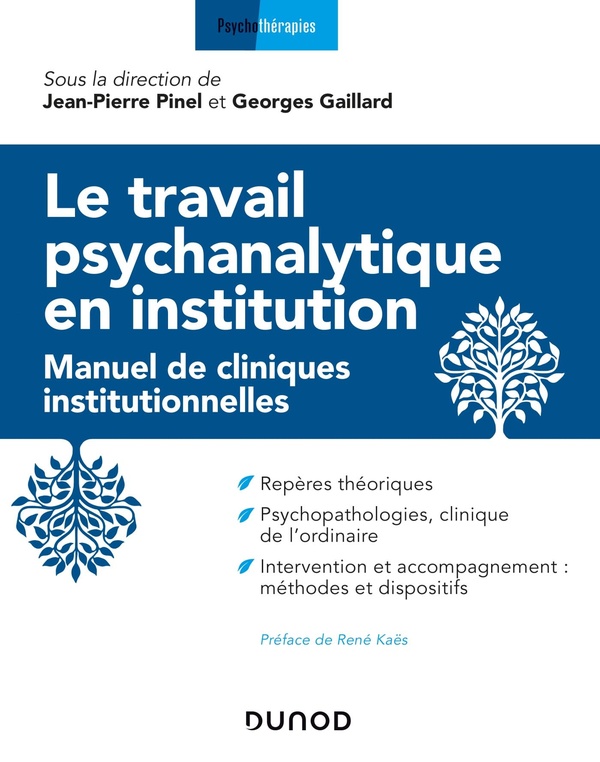 Le travail psychanalytique en institution: manuel de cliniques institutionnelles
