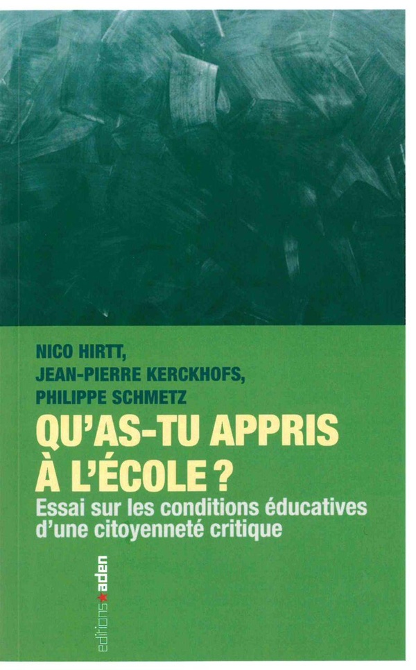 Qu'as tu appris à l'école? éduquer, former et instruire pour changer le monde
